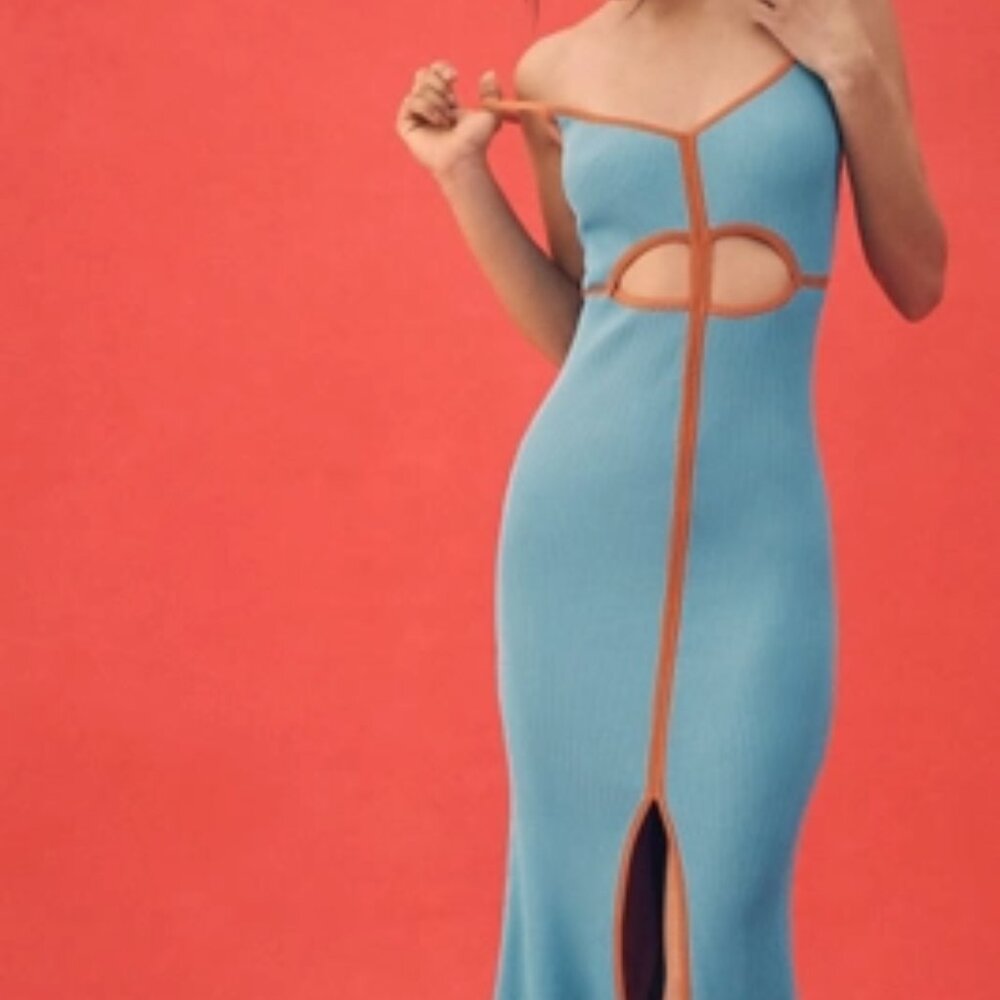 Anthropologie - Siempre Knit Contrast Midi Dress